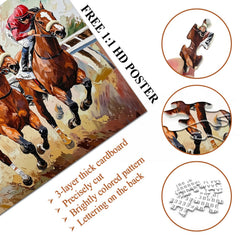 Race Horses Art Jigsaw Puzzle 1000 Piece