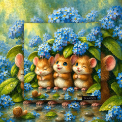 Rainy Mice Jigsaw Puzzle 1000 Piece