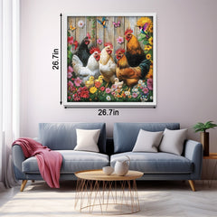 Happy Henhouse Gathering Jigsaw Puzzle 1000 Pieces