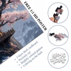 Sakura Cliff Jigsaw Puzzle 1000 Pieces
