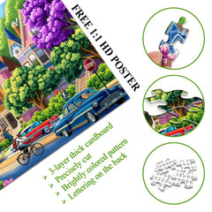 Warm Retro Town Jigsaw Puzzle 1000 Pieces