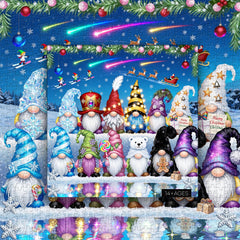 Starlit Gnome Parade Jigsaw Puzzle 1000 Pieces