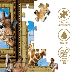 Puzzles Jigsaw Girafes Sauvages 1000 Pièces