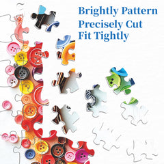 Button Art Tree Jigsaw Puzzle 1000 Pieces