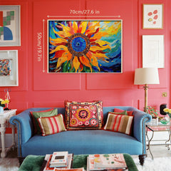 Sonnenblumen-Kaleidoskop-Puzzle, 1000 Teile