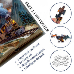 Book Page Rail Journey Jigsaw Puzzle 1000 Pieces