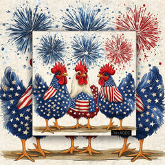 Patriotic Roosters Jigsaw Puzzle 1000 Pieces