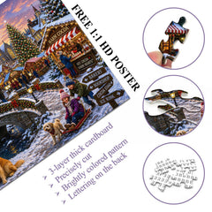 Warm Winter Village Jigsaw Puzzle 1000 Pieces
