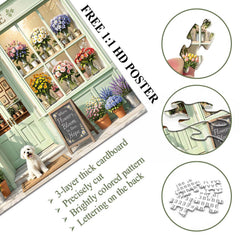 Flower Pup Jigsaw Puzzle 1000 Piece