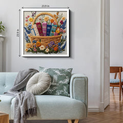 Puzzles en forme de panier de livres floraux 1000 pièces