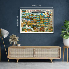 American Food Tour Jigsaw Puzzle 1000 Pieces