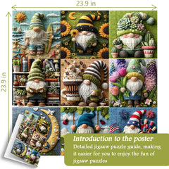 Joyful Gnome Jigsaw Puzzle 1000 Pieces