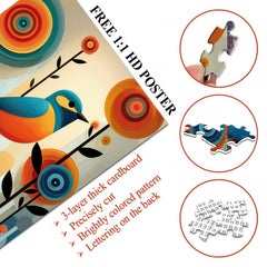 Geometric Bird Jigsaw Puzzle 1000 Pieces