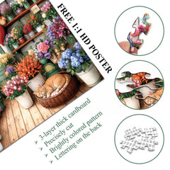 Purr and Petal Jigsaw Puzzle 1000 Pieces
