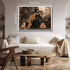 The Steampunk Cat Muse Jigsaw Puzzle 1000 Piece