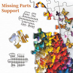 Puzzle de chat papillon arc-en-ciel 1000 pièces