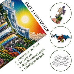 Rainbow Waterfall Jigsaw Puzzle 1000 Piece