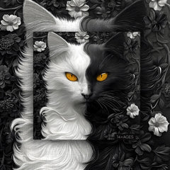 Yin Yang Cat Jigsaw Puzzle 1000 Pieces