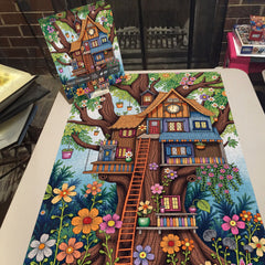 Floral Treehouse Jigsaw Puzzle 1000 Pieces