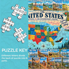 American Travel Collection Jigsaw Puzzle 1000 Piece