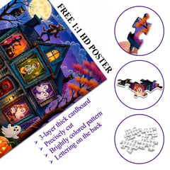 Moonlit Haunted House Jigsaw Puzzle 1000 Piece