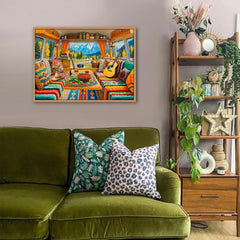 Boho Mountain Camper Jigsaw Puzzle 1000 Pieces