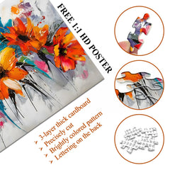 Colorful Floral Charm Jigsaw Puzzle 1000 Pieces