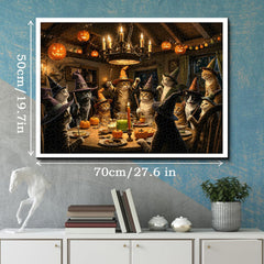 Witch Cat Feast Jigsaw Puzzle 1000 Piece