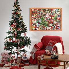 Vintage Weihnachtscollage Puzzle 1000 Teile