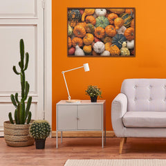 Puzzle en bois d'automne avec citrouille 1000 pièces