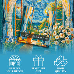 Sternennacht-Katzen-Puzzle, 1000 Teile