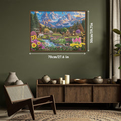 Puzzle en bois de 1000 pièces - Fleur de montagne enneigée