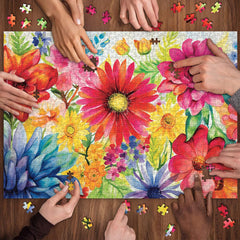 Colorful Flower Jigsaw Puzzle 1000 Pieces