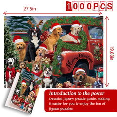 Puzzles en bois d'animaux de Noël 1000 pièces
