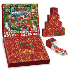 Calendrier de l'Avent en Puzzle de Noël 1000 Pièces