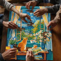Sternennacht-Katzen-Puzzle, 1000 Teile