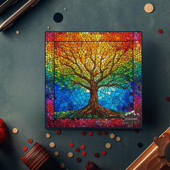 Buntglas-Puzzle „Baum des Lebens“, 1000 Teile