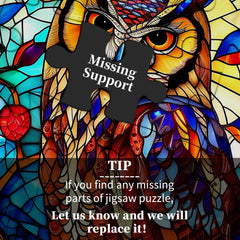 Buntglas-Eulen-Puzzle, 1000 Teile