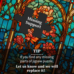 Buntglas-Blumen-Puzzle 1000 Teile