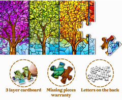 Baum der vier Jahreszeiten Puzzle 1000 Teile