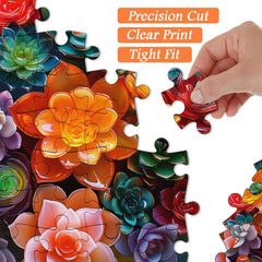Kristall-Sukkulenten-Puzzle, 1000 Teile