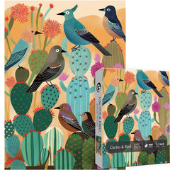 Kaktus- und Vogel-Puzzle, 1000 Teile