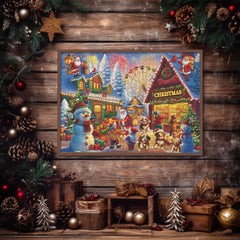 Frohe Weihnachten Straßenpuzzle 1000 Teile