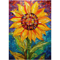Puzzle en bois de tournesol mosaïque 1000 pièces