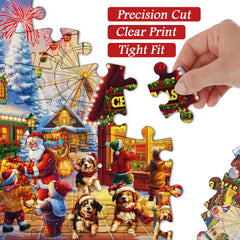 Frohe Weihnachten Straßenpuzzle 1000 Teile