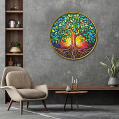 Stained Glass Colorful Tree of Life Jigsaw Puzzle 1000 Pieces