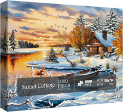 Puzzle en bois Sumset Cottage 1000 pièces