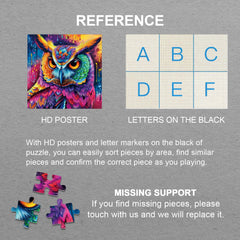 Buntes Eulen-Puzzle 1000 Teile