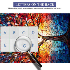 Buntglas-Puzzle, Baum des Lebens, 1000 Teile