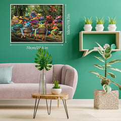 Puzzle en bois de grenouille colorée 1000 pièces